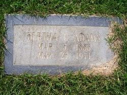 Bertha Lizzie <I>Meeks</I> Adams 