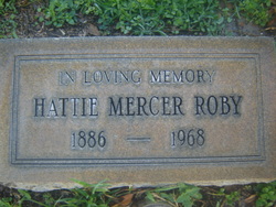 Hattie Elizabeth <I>Mercer</I> Roby 