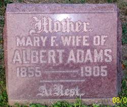 Mary F. <I>Hubbell</I> Adams 