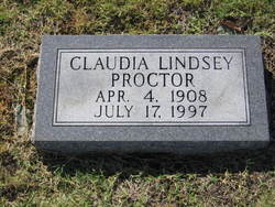 Claudia <I>Lindsey</I> Proctor 
