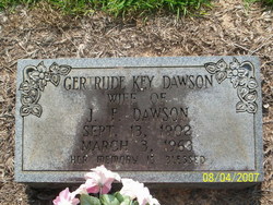 Annie Gertrude <I>Key</I> Dawson 