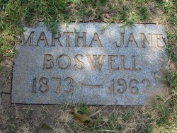 Martha Jane <I>Francis</I> Boswell 