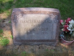 Frances Ellen <I>Armitage</I> Snyder 