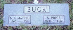 Martha Ann “Mattie” <I>Merrell</I> Buck 