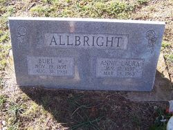 Annie Laura <I>Worthy</I> Allbright 