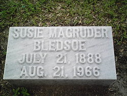 Susie Eddins <I>Magruder</I> Bledsoe 