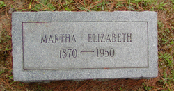 Martha Elizabeth <I>Hall</I> Kemp 