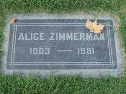 Alice Helen <I>Carty</I> Zimmerman 