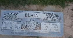 Alice Marie <I>Hall</I> Blain 