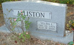 Velma Louise <I>Jones</I> Alliston 