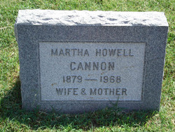 Martha Maughan “Mattie” <I>Howell</I> Cannon 