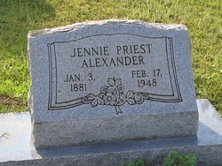 Jennie <I>Priest</I> Alexander 