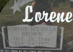 Lorene <I>Holdman</I> Brown 