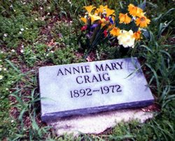 Annie Mary <I>Clemons</I> Craig 