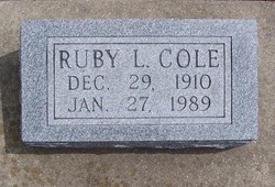 Ruby L. <I>Smith</I> Cole 