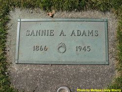 Sannie A. <I>Duer</I> Adams 