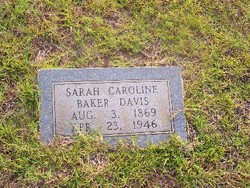 Sarah Caroline <I>Baker</I> Davis 