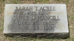 Sarah Tommie <I>Acree</I> Mancill 