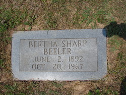 Bertha <I>Sharp</I> Beeler 