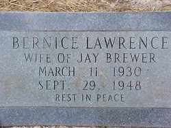 Bernice <I>Lawrence</I> Brewer 