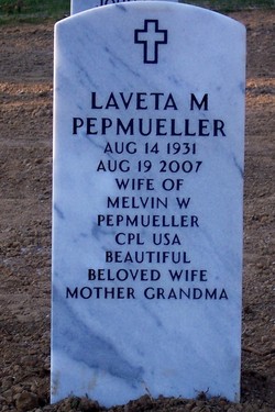 LaVeta M <I>Schneider</I> Pepmueller 
