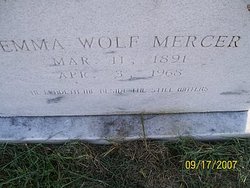 Emma Christine Liesetta <I>Wolf</I> Mercer 