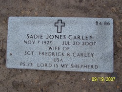 Sadie Lula <I>Jones</I> Carley 