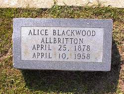 Alice Cornelia <I>Blackwood</I> Allbritton 