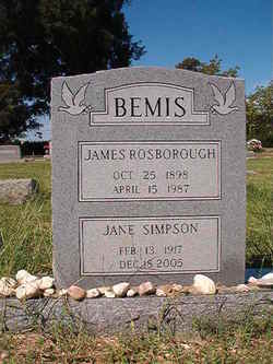 Jane <I>Simpson</I> Bemis 