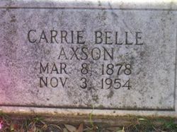 Carrie Belle Axson 