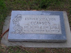 Esther Vida <I>Fox</I> Clawson 