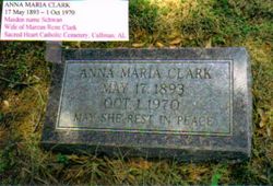 Anna Maria <I>Schwan</I> Clark 