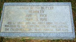 Anna Ruth <I>Butler</I> Hundley 