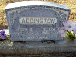 Eliza F. <I>Earp</I> Addington 