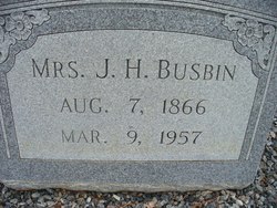 Mrs Mary Ann <I>Noles</I> Busbin 