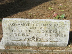 Rosemary Coleman <I>Bales</I> Goudeau 