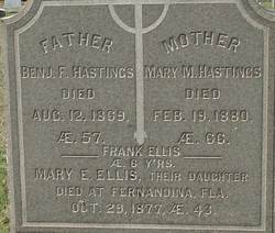 Mary E <I>Hastings</I> Ellis 