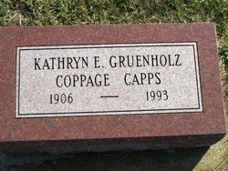 Kathryn E <I>Gruenholz</I> Capps 