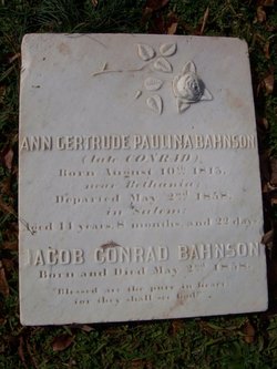 Ann Gertrude Paulina <I>Conrad</I> Bahnson 
