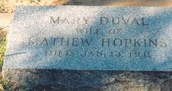 Mary Hynes <I>DuVal</I> Hopkins 