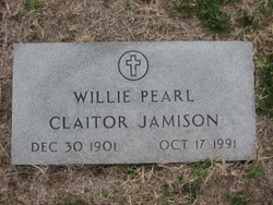 Willie Pearl <I>Claitor</I> Jamison 