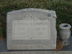 Geneva D. <I>Daugherty</I> Bowman 