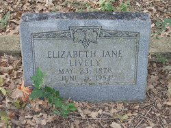 Elizabeth Jane <I>Cashion</I> Lively 