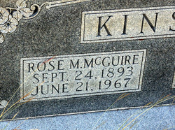 Rose Mary “The Princess” <I>McGuire</I> Kinser 