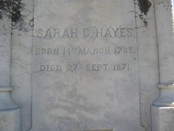 Sarah Clements “Sallie” <I>Hightower</I> Hayes 