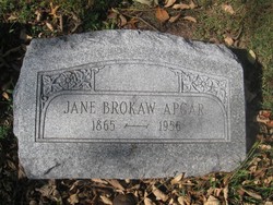 Jane Williams <I>Brokaw</I> Apgar 