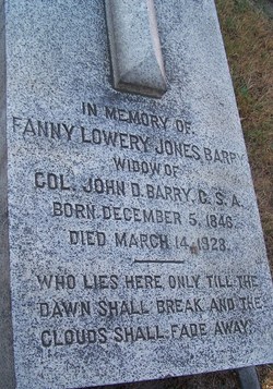 Fanny Lowery <I>Jones</I> Barry 