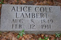 Alice <I>Cole</I> Lambert 