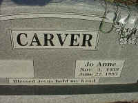 Jo Anne <I>Delapp</I> Carver 
