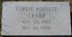 Martha Cordelia “Cordie” <I>Robnett</I> Crabb 